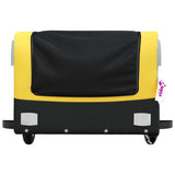 vidaXL Bike Trailer Black and Yellow 30 kg Iron