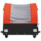 vidaXL Bike Trailer Black and Orange 45 kg Iron