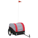 vidaXL Bike Trailer Black and Red 45 kg Iron