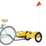 vidaXL Bike Trailer Yellow Oxford Fabric and Iron