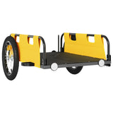 vidaXL Bike Trailer Yellow Oxford Fabric and Iron