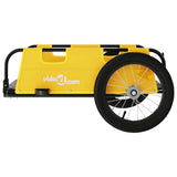 vidaXL Bike Trailer Yellow Oxford Fabric and Iron