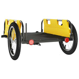 vidaXL Bike Trailer Yellow Oxford Fabric and Iron