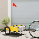 vidaXL Bike Trailer Yellow Oxford Fabric and Iron