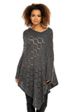 grey - Poncho model 94521 PeeKaBoo