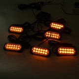 12V/24V 4/6 12 LED Flashing Light Strobe Lamp Truck Recover  Amber Beacon & Control Waterproof