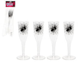 Flutes Halloween Spider set of 4