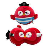 Relaxeazzz Travel Pillow  and  Eye Mask  - Jolly Joger Pirate Bembo the Parrot