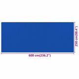 Tent Carpet 250x600 cm Blue HDPE