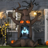 8FT 2.4m Inflatable Tree Floating Ghost with LED Halloween Outdoor Deco