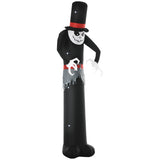 10ft Inflatable Halloween Skinny Ghost Tall Hat Blow-Up Outdoor LED Display