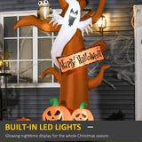 2.7m Halloween Inflatable Tree with Ghost and Pumpkin LED for Home In-Outdoor