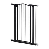 74-80cm Adjustable Metal Pet Gate Safety Barrier w/ Auto-Close Door Black