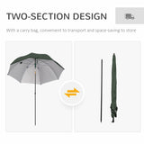 2m Beach Parasol Fishing Umbrella Brolly Shelter with Bag, UV30+