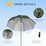 2m Beach Parasol Fishing Umbrella Brolly Shelter with Bag, UV30+