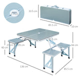 Portable Folding Trestle Camping Picnic Table Outdoor Chair Stools Outsunny