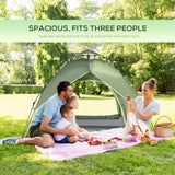 2 Man Pop Up Tent Camping Festival Hiking Family Travel Shelter Outsunny