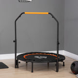 40" Foldable Mini Fitness Trampoline Rebounder Adjustable Foam Handle HOMCOM