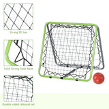 Angle Adjustable Rebounder Net Goal Training Set Football, Baseball HOMCOM