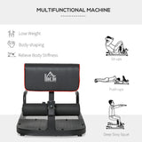 3 IN 1 Squat Machine Sit Up Push Up Gym Leg Exercise Adjustable HOMCOM