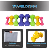 10kg Colourful Dumbbell Weights Set Home Exercising Toning w/ Case Gym HOMCOM