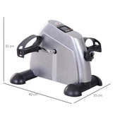 Mini Exercise Bike Portable Pedal Manual Machine Indoor Fitness Silver HOMCOM