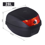 28L Motorcycle Tail box Helmet Top Case Storage Trunk Mount Rack HOMCOM