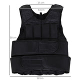 15KGS Adjustable Weight Vest Running Gym Training Weight Loss, Black HOMCOM