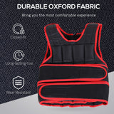 20KGS Adjustable Weight Vest Running Gym Training Weight Loss HOMCOM