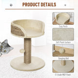 Cat Tree Tower Activity Center Climbing Stand with Scratching Posts Pawhut