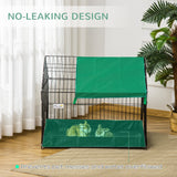 Rabbit Cage Guinea Pig Small Animal Playpen Water Proof Roof Pawhut