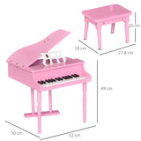 30 Keys Mini Kids Piano with Music Stand and Bench Best Gifts Toy HOMCOM