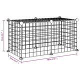 8-Panel Pet Cage Black 35x35 cm Steel