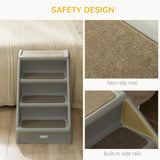 Portable Dog Steps for Bed, Sofa Non-Slip Pet Stairs for Cats, Dogs - Grey