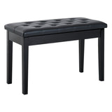 Classic Digital Keyboard Piano Bench Makeup Padded Seat Stool Solid Wood Black