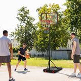 SPORTNOW Kids Adjustable Basketball Hoop and Stand w/ Wheels, 1.8-2m