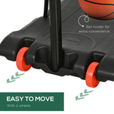 SPORTNOW Kids Adjustable Basketball Hoop and Stand w/ Wheels, 1.8-2m