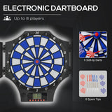 Electronic Dart Board Set with Cabinet, 31 Games, for 8 Players