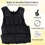 10KGS Adjustable Weight Vest Running Gym Training Weight Loss, Black