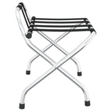 vidaXL Luggage Rack with Backrest Silver 56x39x52cm