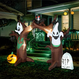 10FT Height Ghost Halloween Inflatables Decoration, 10 Lights Inflatable Festive Arch Decoration