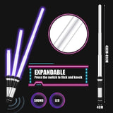 TBGENIUS Lightsaber Kids - 2 Pack - LED Light Up Saber with Sound Retractable 7 Colors Light Saber