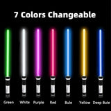 TBGENIUS Lightsaber Kids - 2 Pack - LED Light Up Saber with Sound Retractable 7 Colors Light Saber