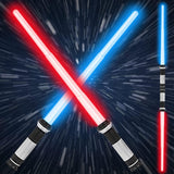 TBGENIUS Lightsaber Kids - 2 Pack - LED Light Up Saber with Sound Retractable 7 Colors Light Saber