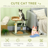 52cm Cat Tree for Indoor Cats, Scratching Posts with Two Bed, Toy Ball