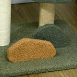 52cm Cat Tree for Indoor Cats, Scratching Posts with Two Bed, Toy Ball