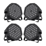 36 LED Par Lights RGB Stage Light 7 Modes Uplighting DJ Light Remote Control & DMX Control Sound Activated Wedding Disco Party Music Pub Club (4 Pack)