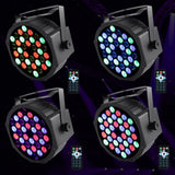 36 LED Par Lights RGB Stage Light 7 Modes Uplighting DJ Light Remote Control & DMX Control Sound Activated Wedding Disco Party Music Pub Club (4 Pack)