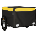 vidaXL Bike Trailer Black and Yellow 45 kg Iron