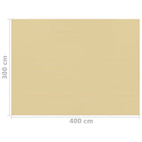 vidaXL Tent Carpet 300x400 cm Beige